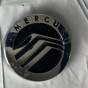 Mercury Emblem Wheel Center Cap Chrome Black V6 Logo